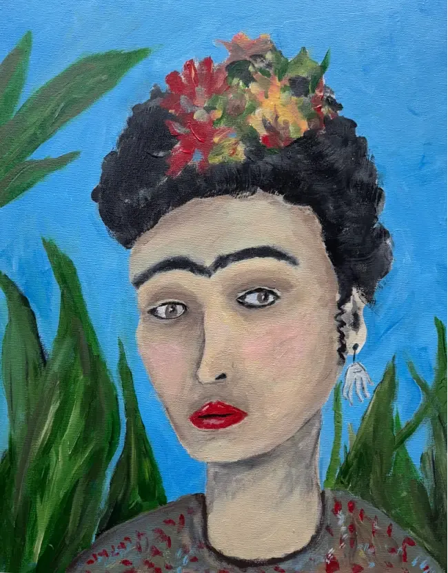 Frida, original artwork by Fort Walton Beach Artist, Laurette Turner.